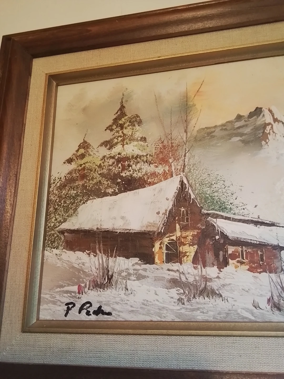 Winter Landscape Oil Painting by P. Rich - photo 3