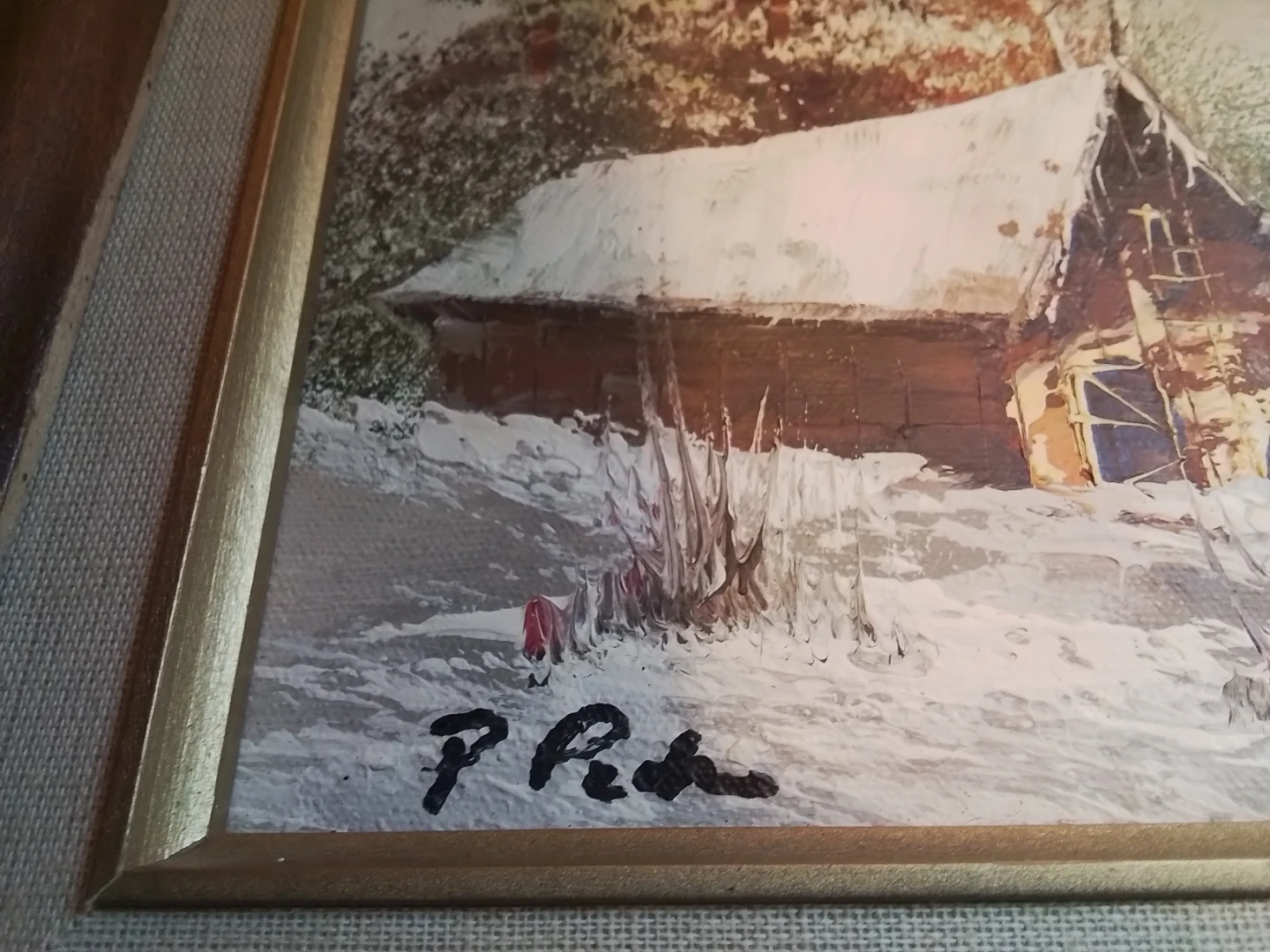 Winter Landscape Oil Painting by P. Rich - photo 5