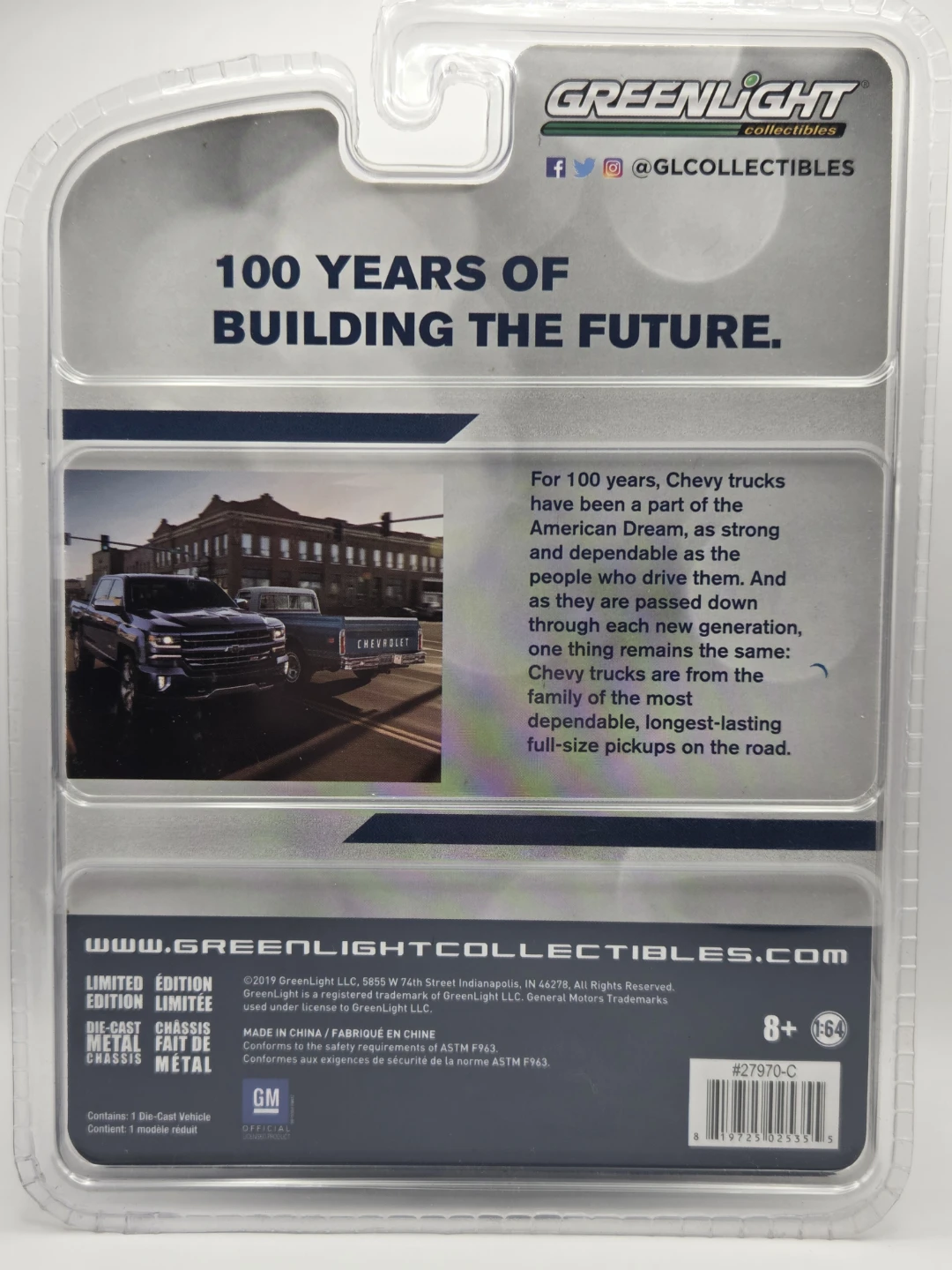 Greenlight 1:64 1972 Chevrolet C10 Truck Chevy 100 Years Series - photo 2