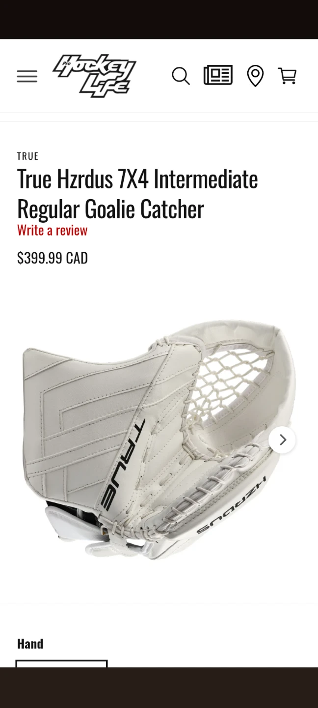 TRUE HZRDUS 7X4 Intermediate Goalie Catcher - photo 4
