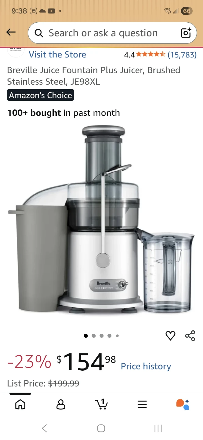 Breville Juice Fountain Plus Juicer JE98XL