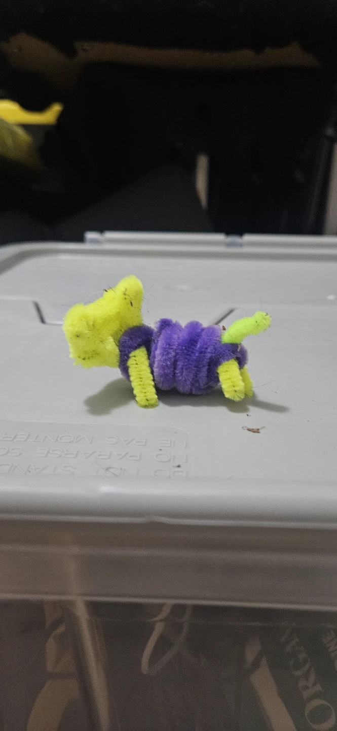 Handmade Pipe Cleaner Cat Figure - photo 2