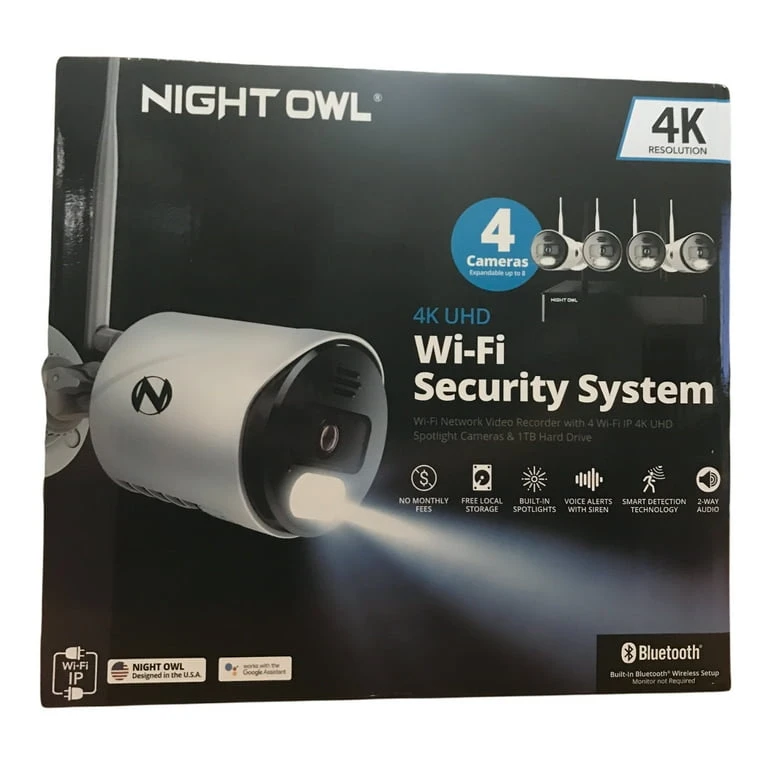 Night Owl 4K UHD Wi-Fi Security System with 4 Cameras