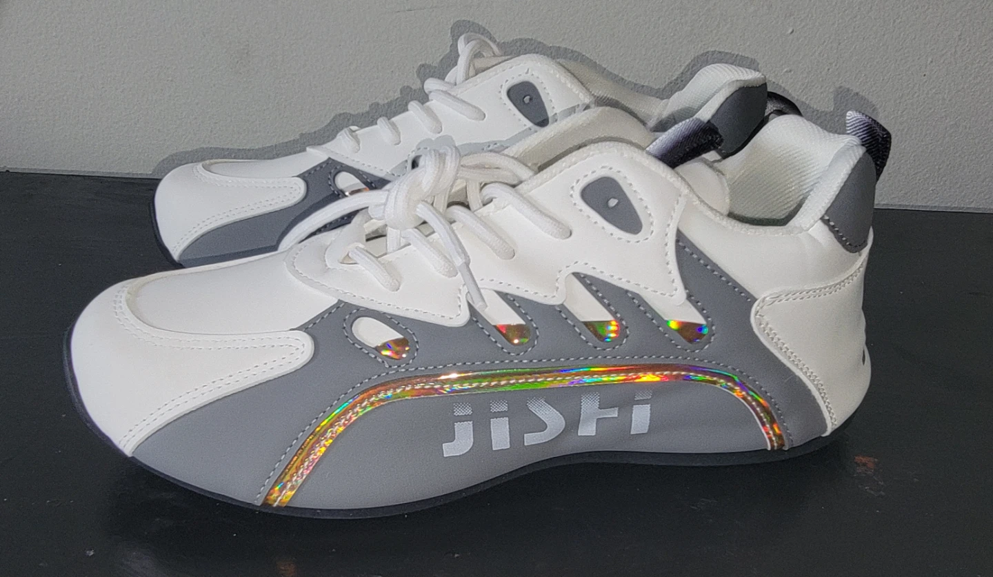 JI-SHI White and Grey Sneakers (39) size 7