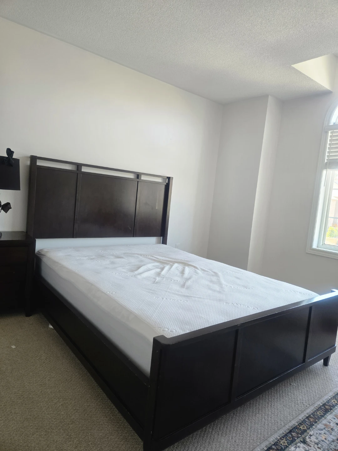 Dark Wood Queen Bed Frame - photo 2