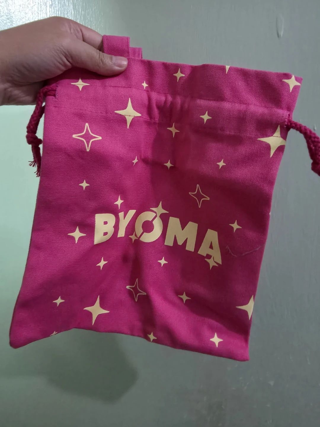 BYOMA Pink Drawstring Pouch Bag ⚽️