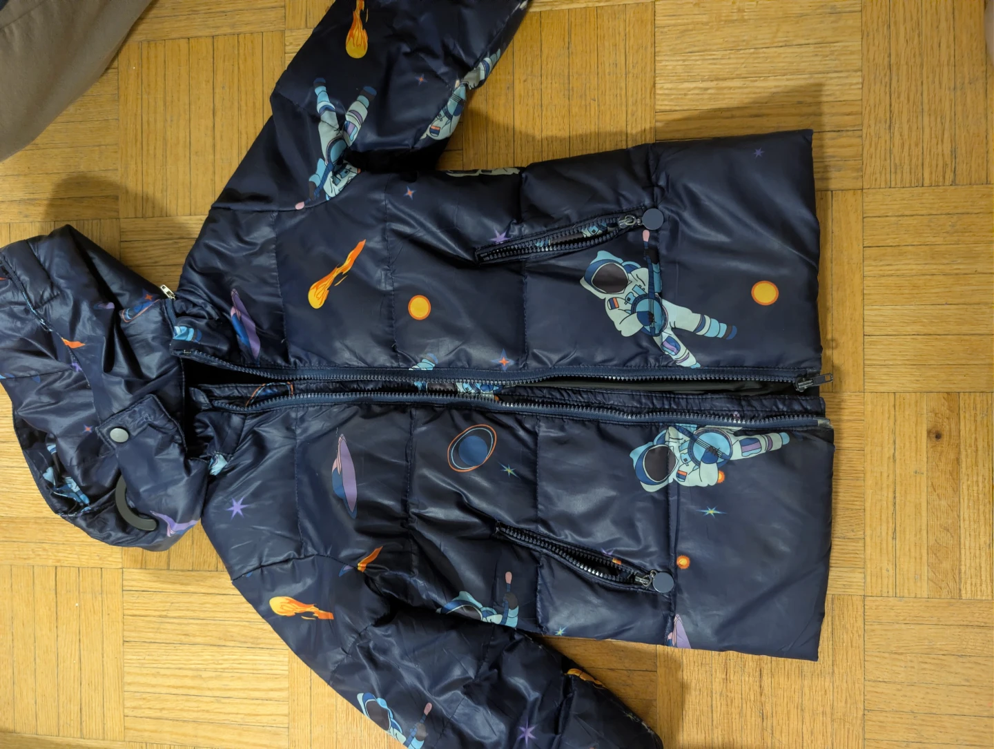 Moving Sale - Kids' Puffer Jacket - Space Print