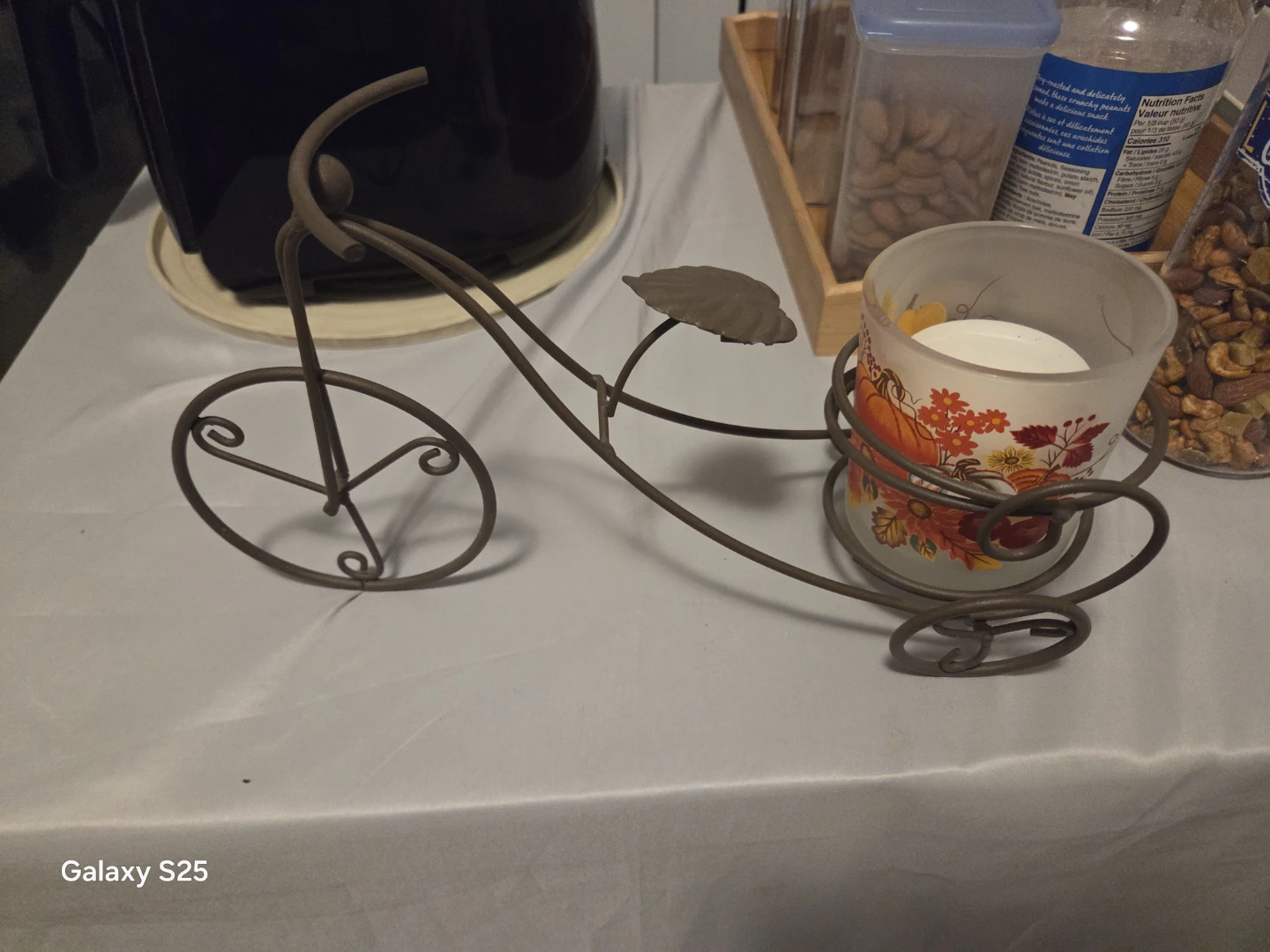 Wire Bicycle Candle Holder