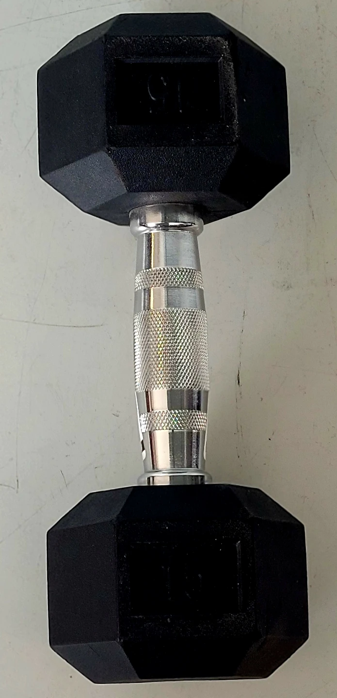 15LB Single Rubber  Dumbbell  (27910465)