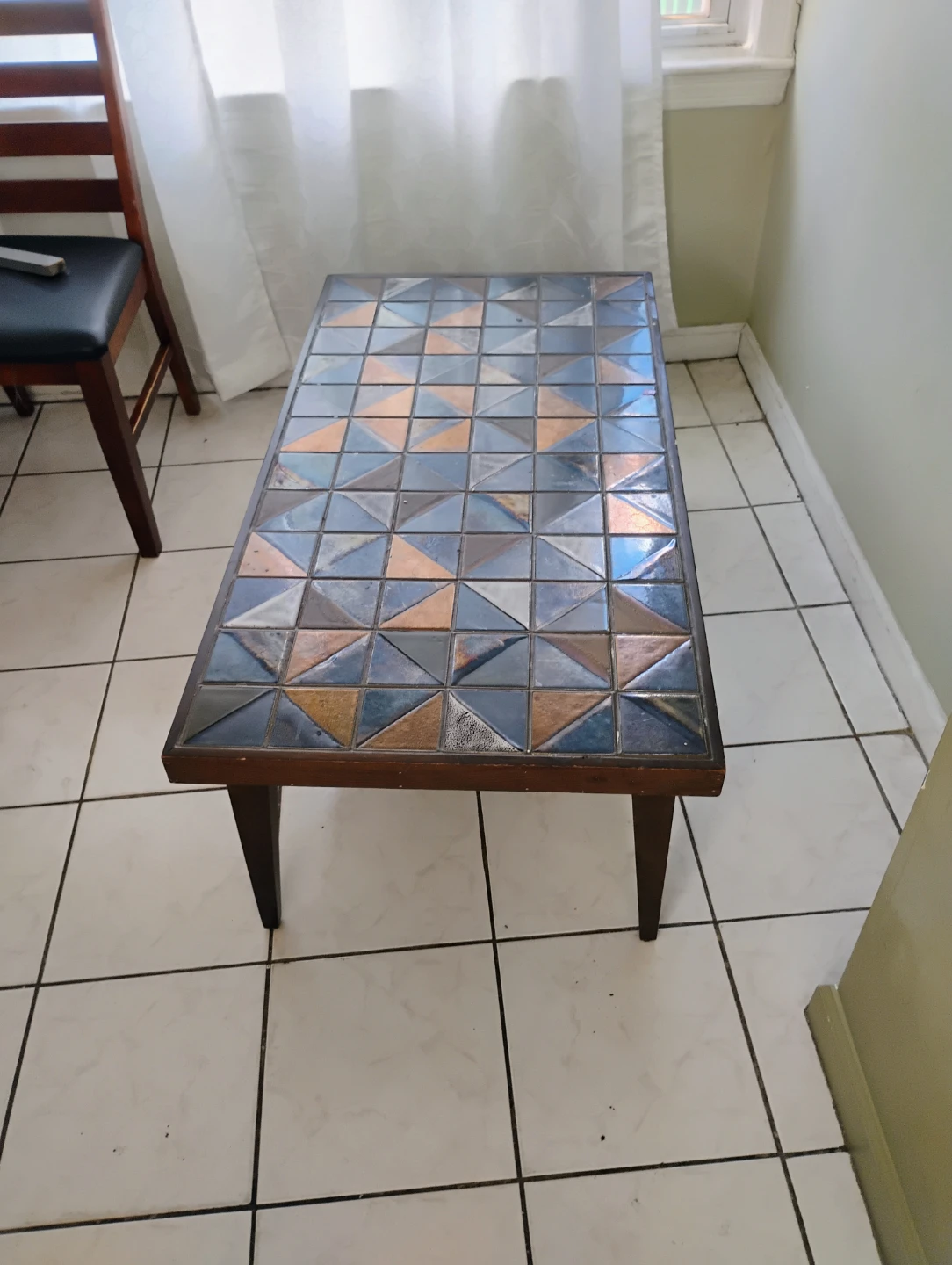 Mid-Century Modern Coffee Table with Tile Top - photo 4