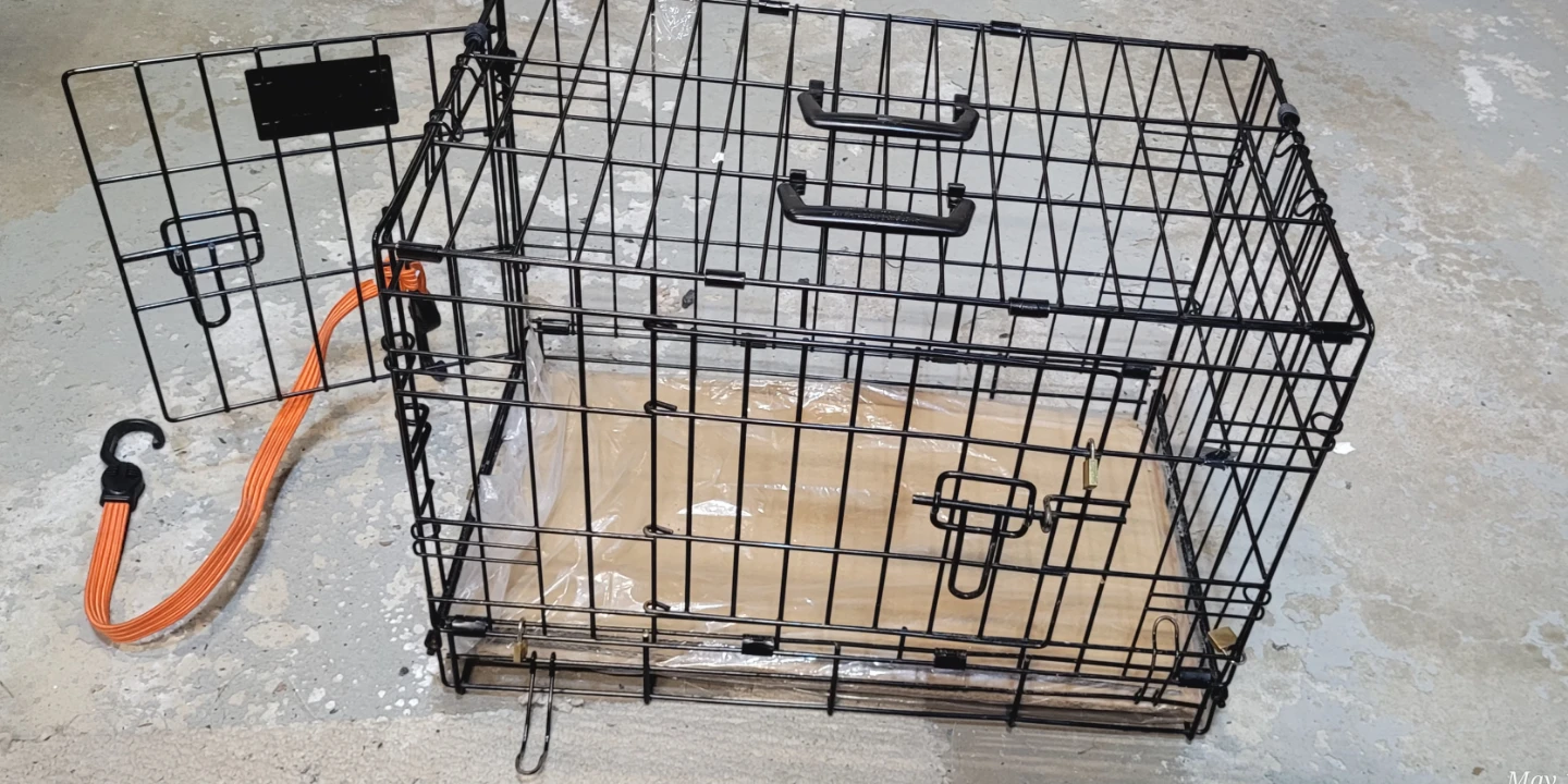 Black Metal Dog Crate - photo 5
