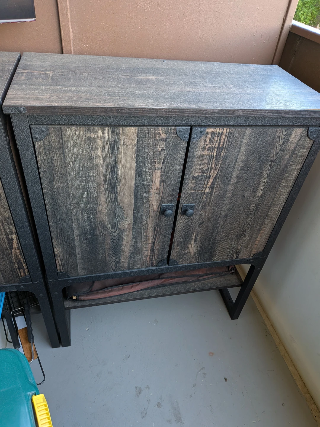 Dark Wood Storage Cabinet with Double Doors - photo 3