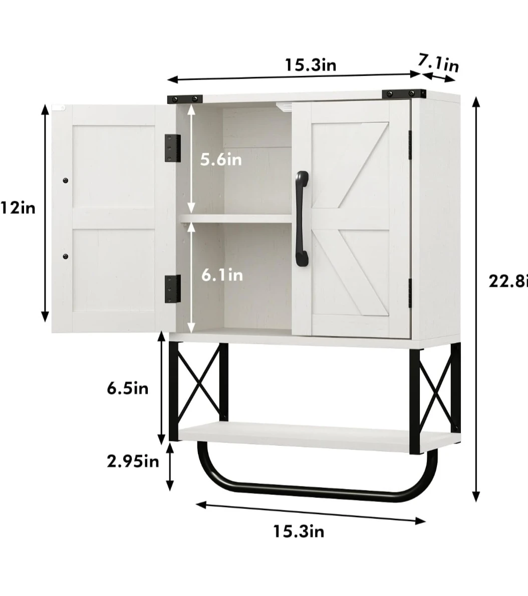 Farmhouse Style Cabinet with Doors - photo 3