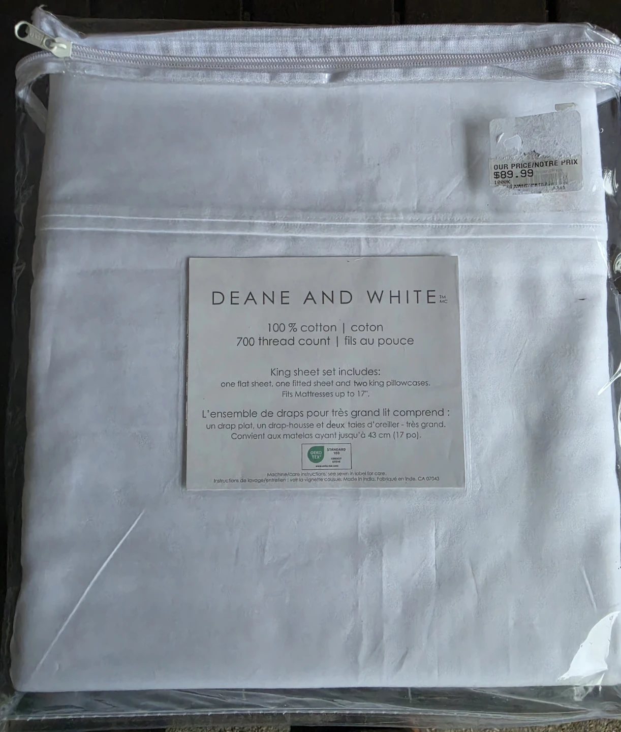 New DEANE & WHITE King Sheet Set 700 Thread Count - photo 3