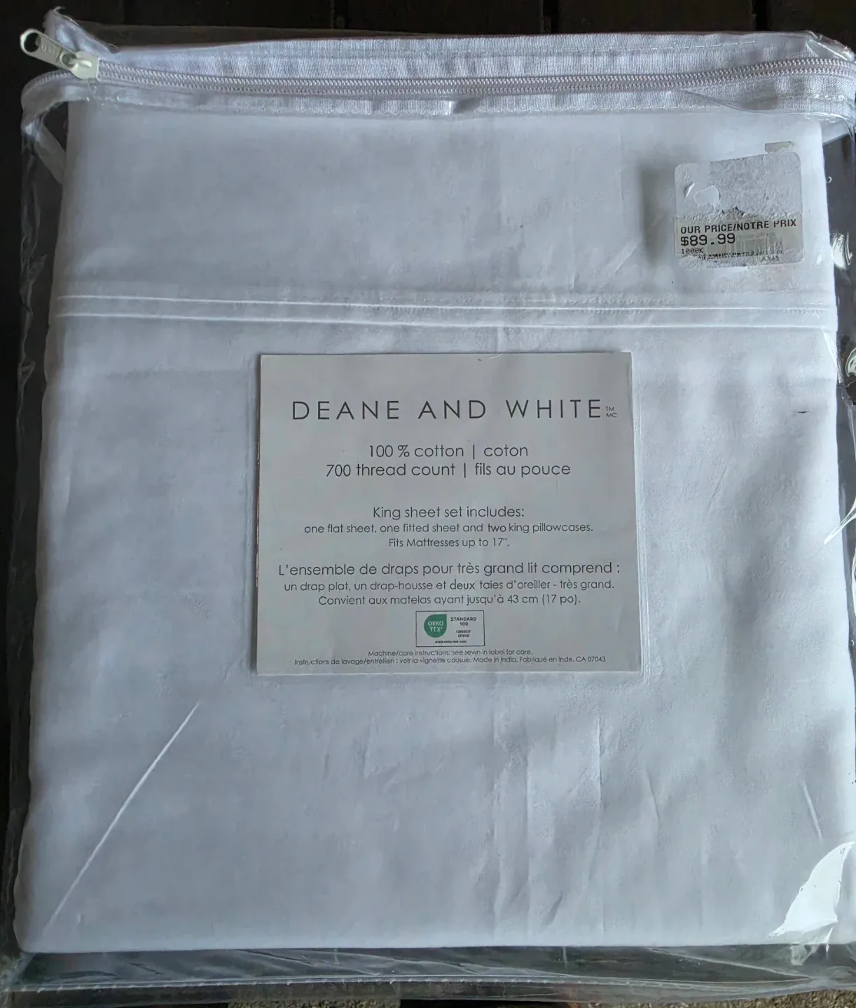 New DEANE & WHITE King Sheet Set 700 Thread Count - photo 3