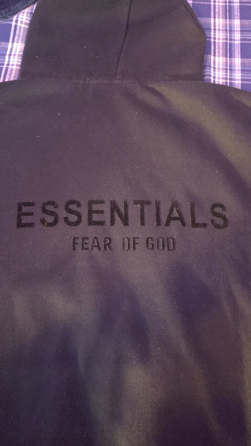 ESSENTIALS FEAR OF GOD Black Hoodie - photo 2