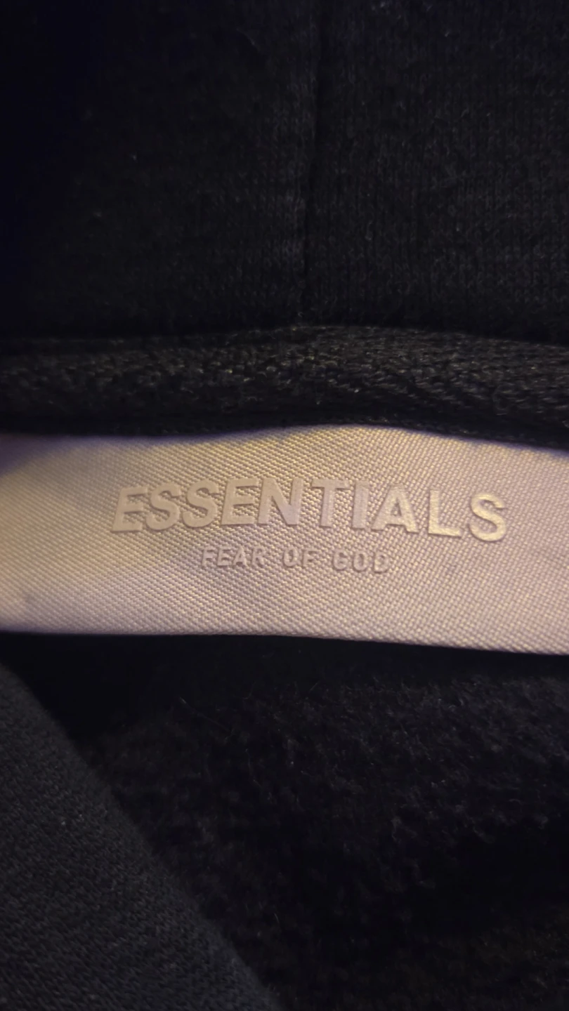 ESSENTIALS FEAR OF GOD Black Hoodie - photo 3