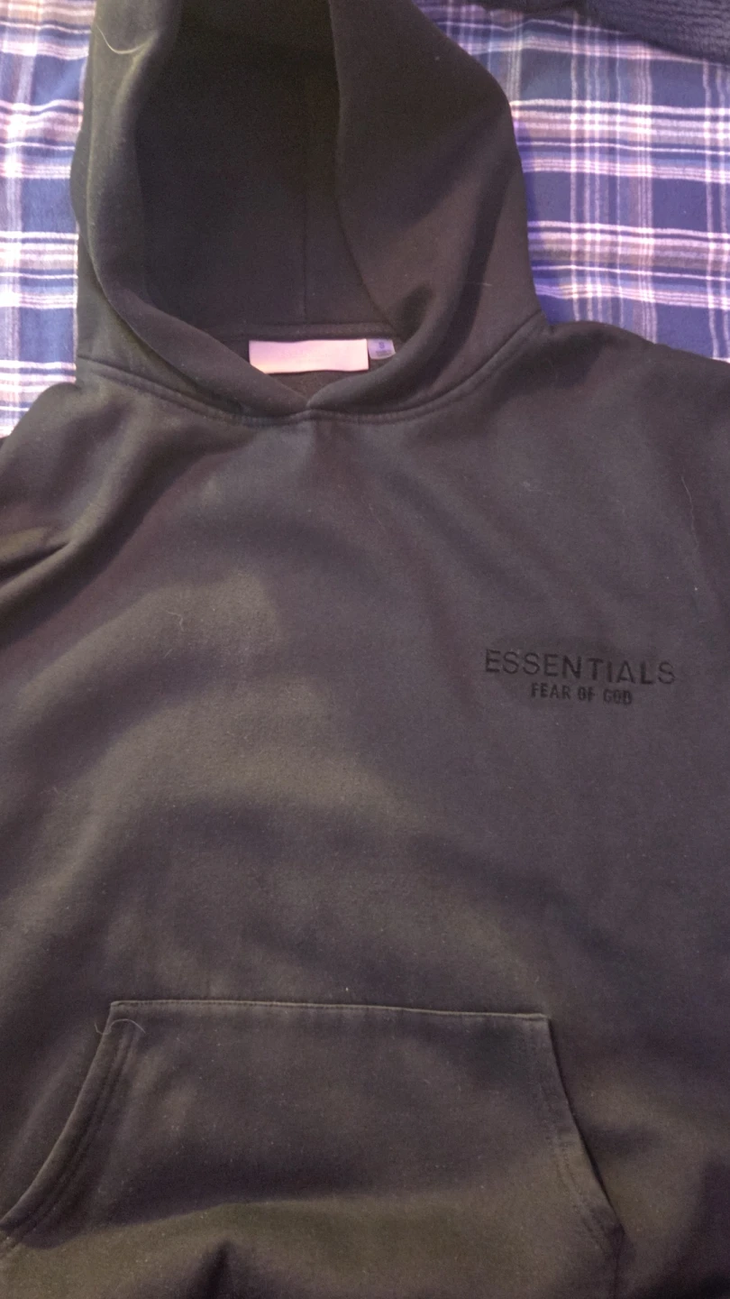 ESSENTIALS FEAR OF GOD Black Hoodie - photo 4