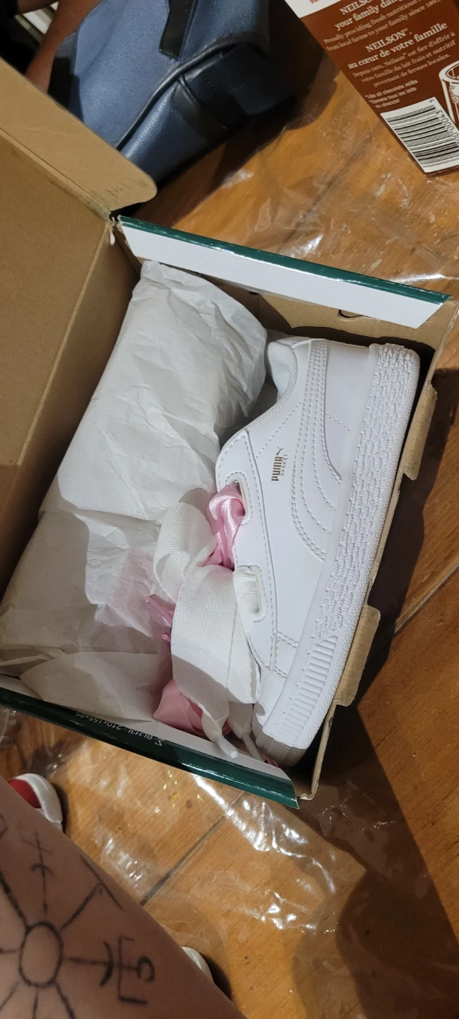 Puma Basket Heart Infant White Sneakers