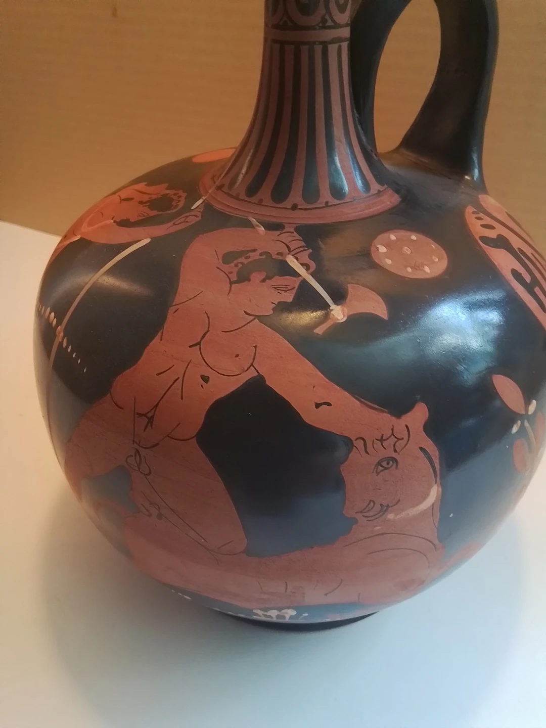 Stunning Hand-Painted Greek Red-Figure Lekythos Vase Replica - photo 3