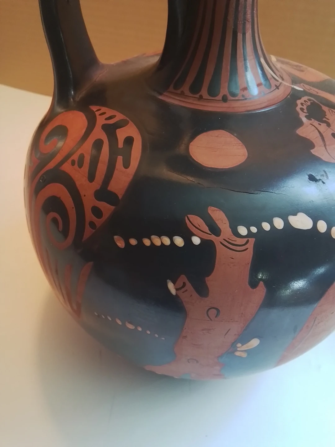 Stunning Hand-Painted Greek Red-Figure Lekythos Vase Replica - photo 5