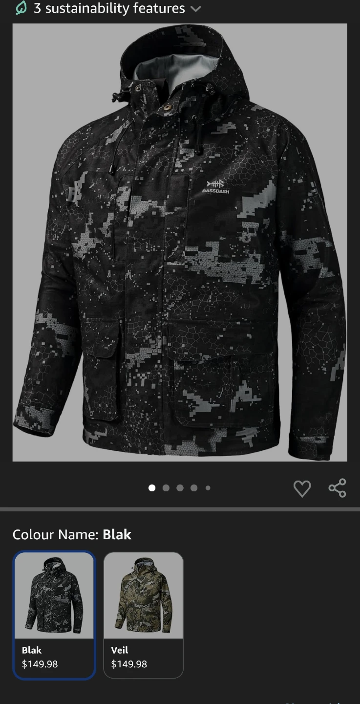 Bassdash Camo Fishing Jacket(M size)