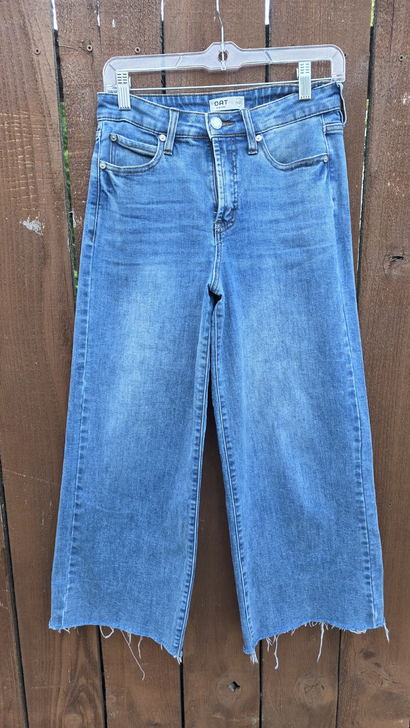 OAT New York Women's Wide Leg Cropped Jeans Size 4/27 - photo 2