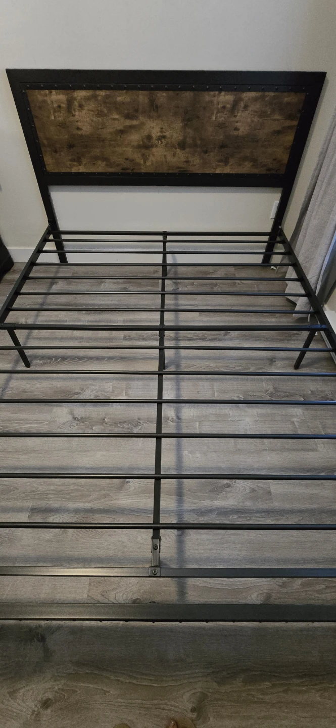 Queen Black Metal Bed Frame with Headboard – Easy 15-Min Setup!! - photo 2