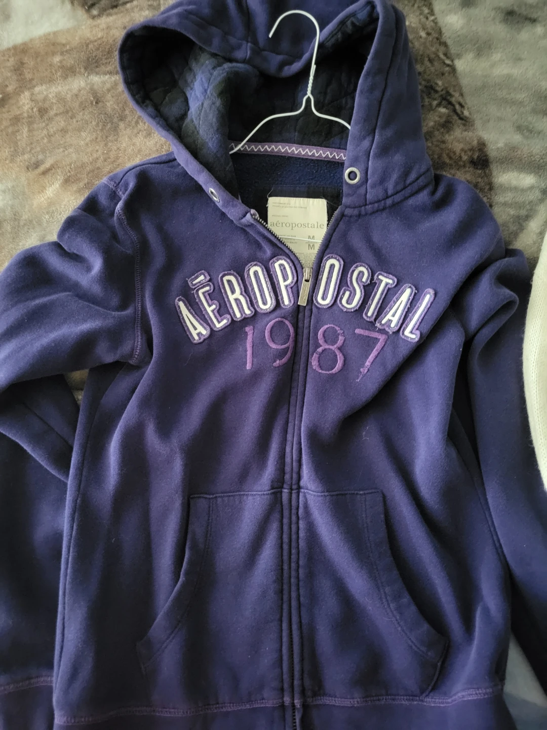 Aeropostale Purple Zip-Up Hoodie