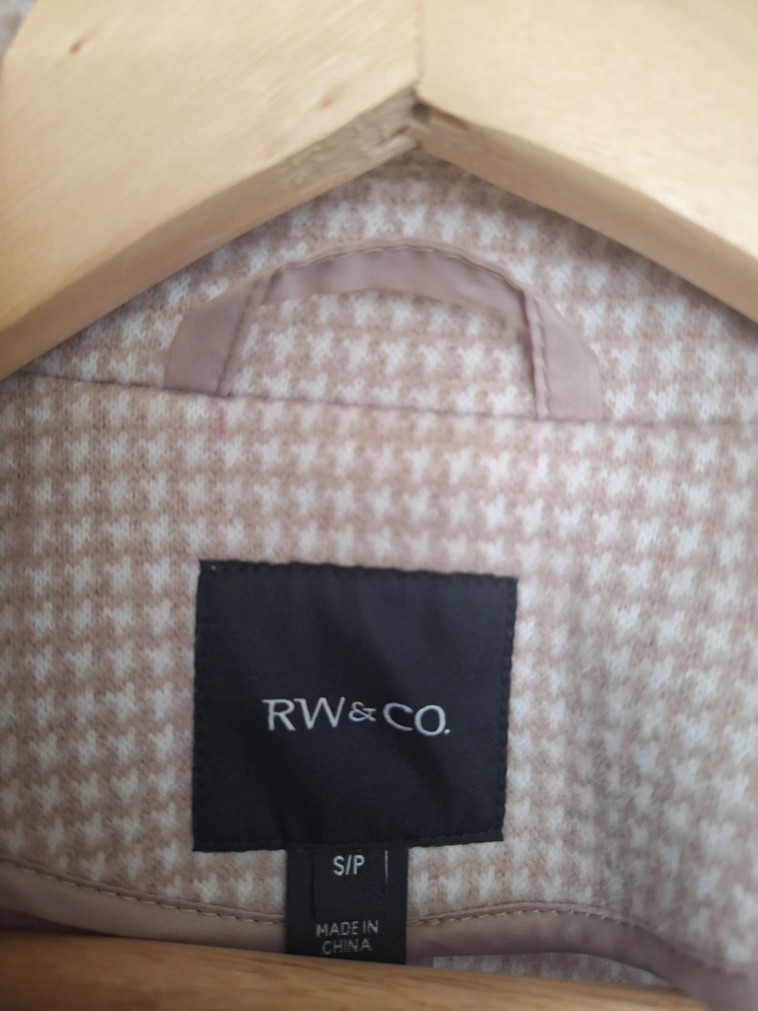 RW&CO. Houndstooth Coat - Size S/P - photo 3