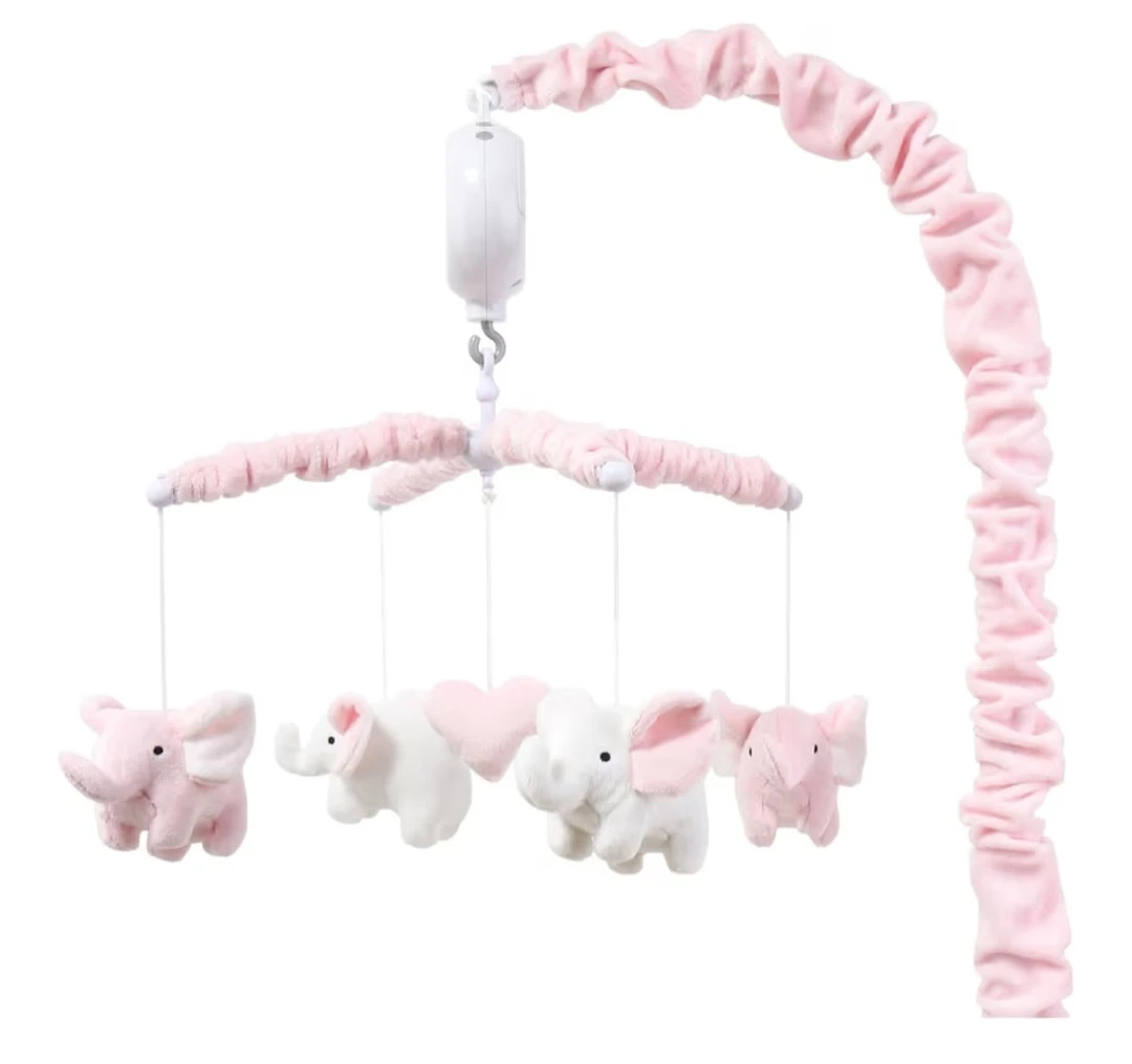 Pink Elephant Baby Crib Mobile - photo 2