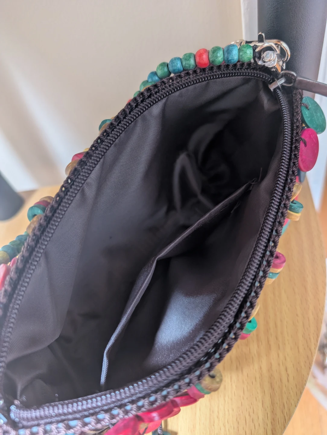 Beaded Clutch Purse with Flower Accent - photo 4