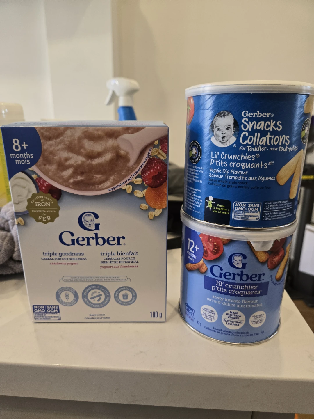Gerber Triple Goodness Cereal & Lil' Crunchies Snacks