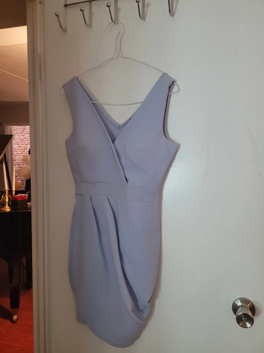 Sleeveless V-neck Lavender Dress