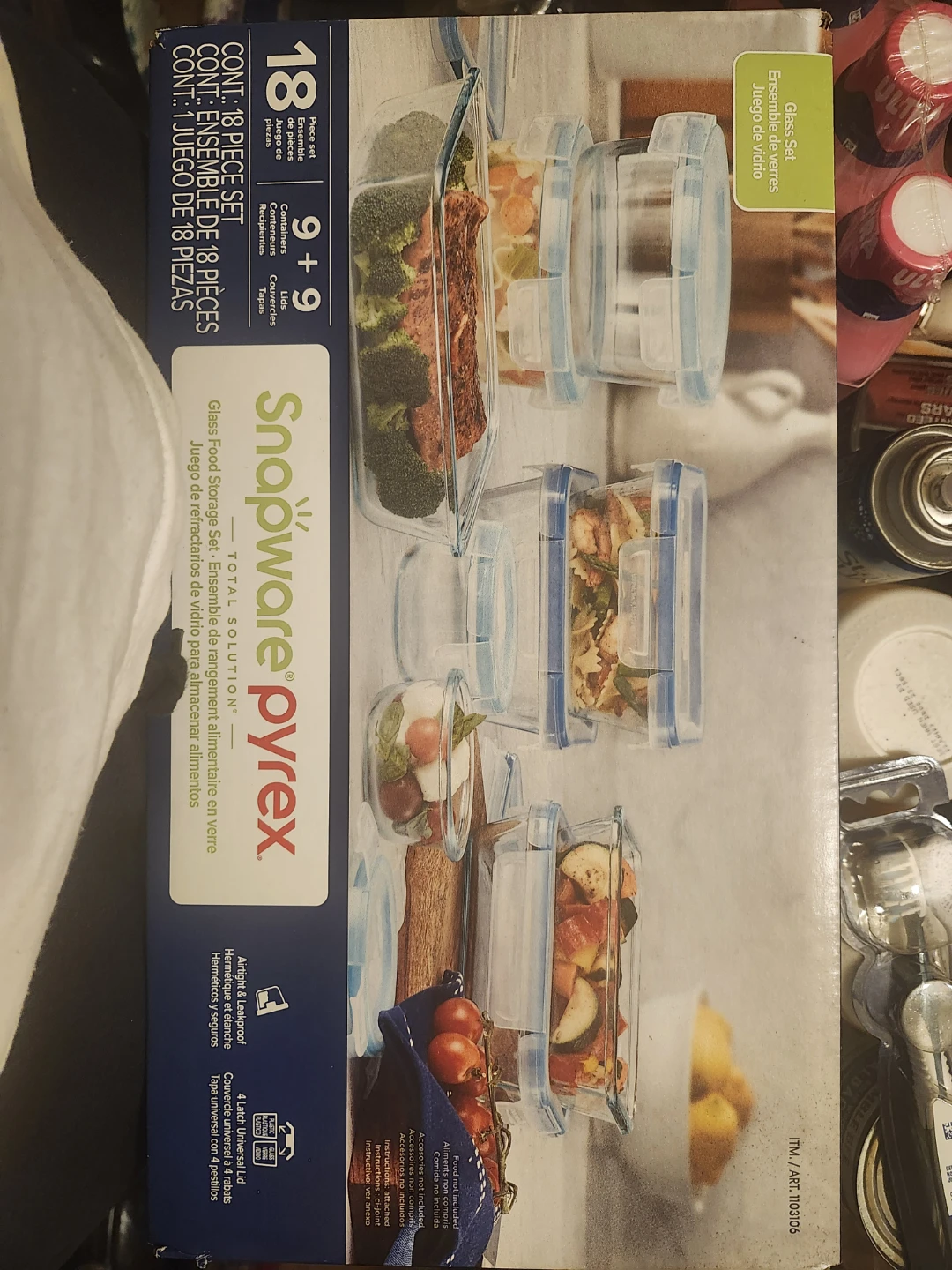 Snapware by Pyrex 18-Piece Glass Food Storage Set
