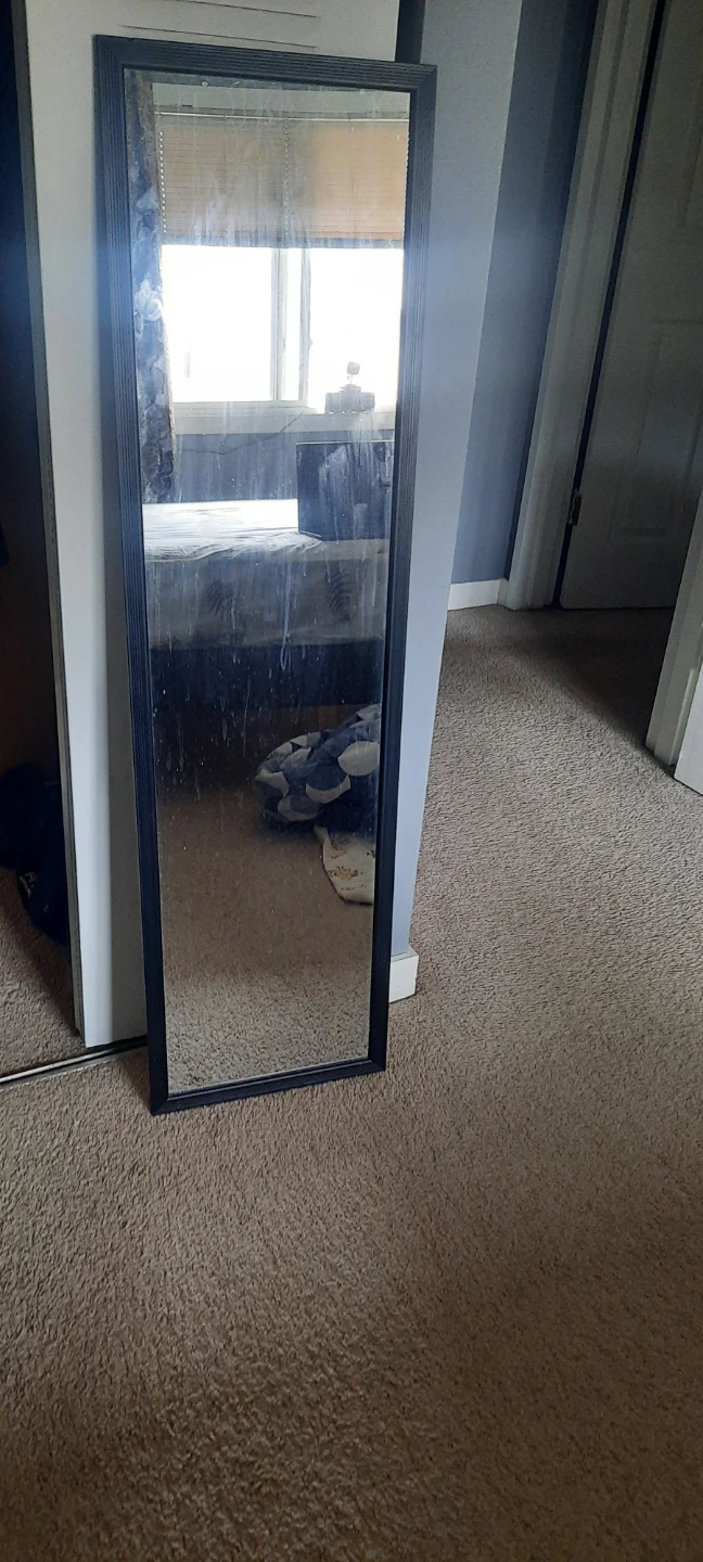 Black Framed Full Length Mirror - photo 2