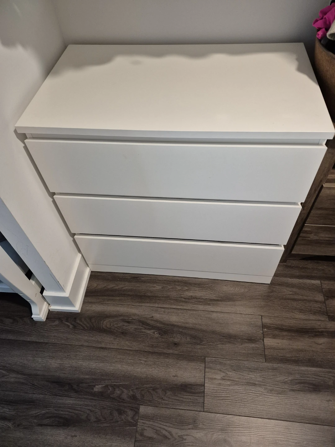 White Ikea Malm dresser