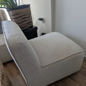 Cream upholstered accent chair