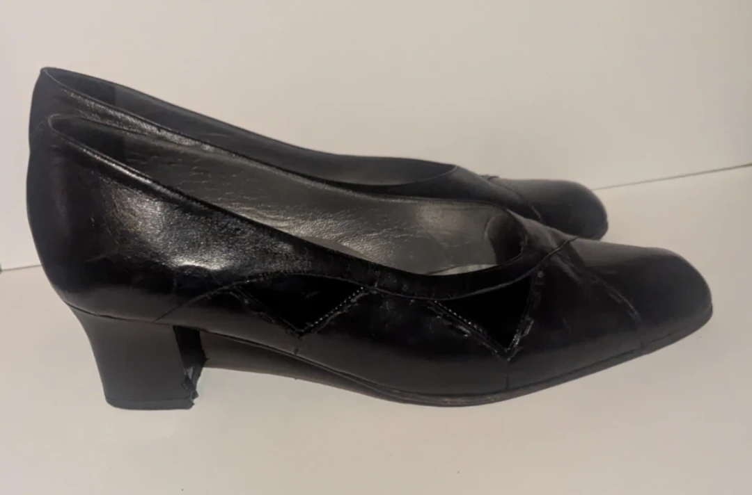 Confort Women's Black Leather Heels - photo 2
