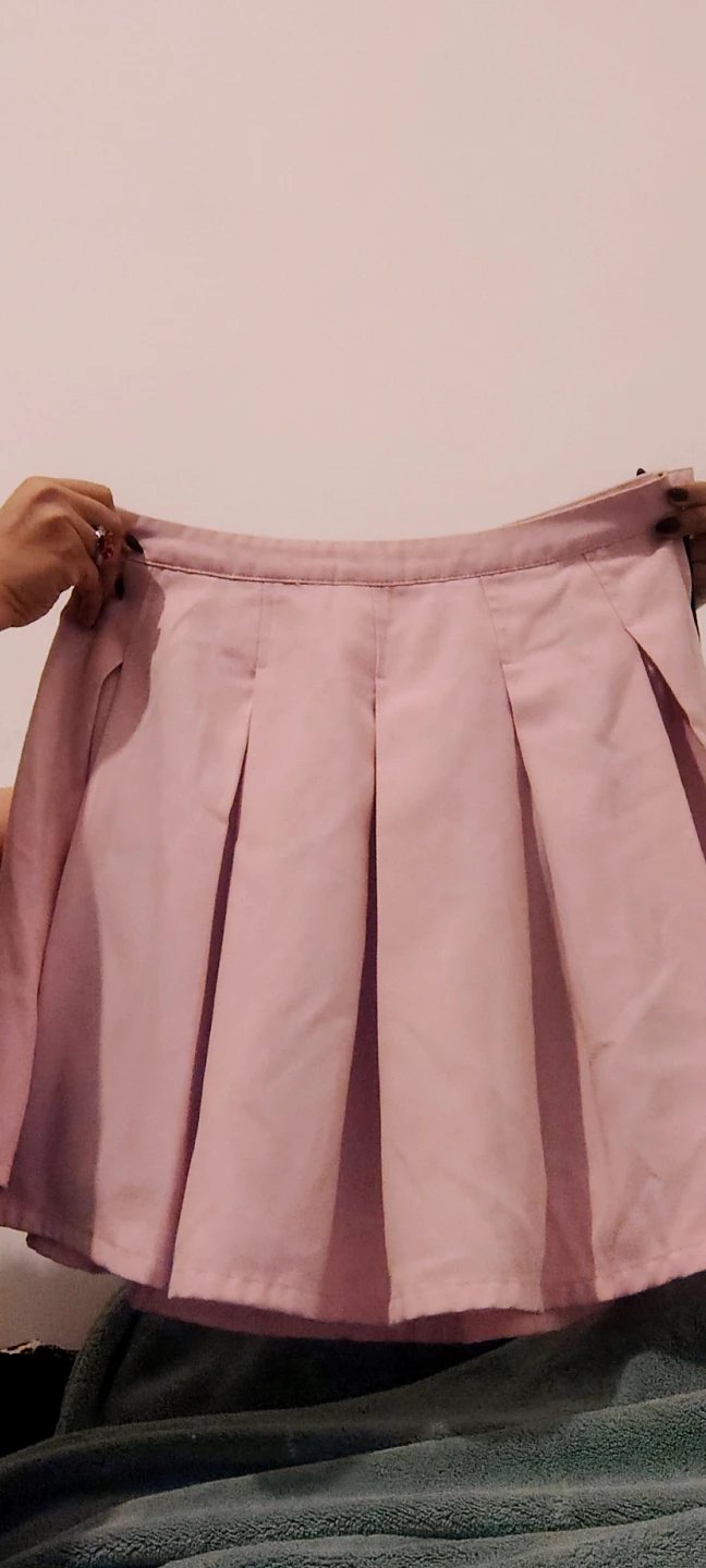 Pink & Black Asymmetrical Pleated Skirt - photo 3