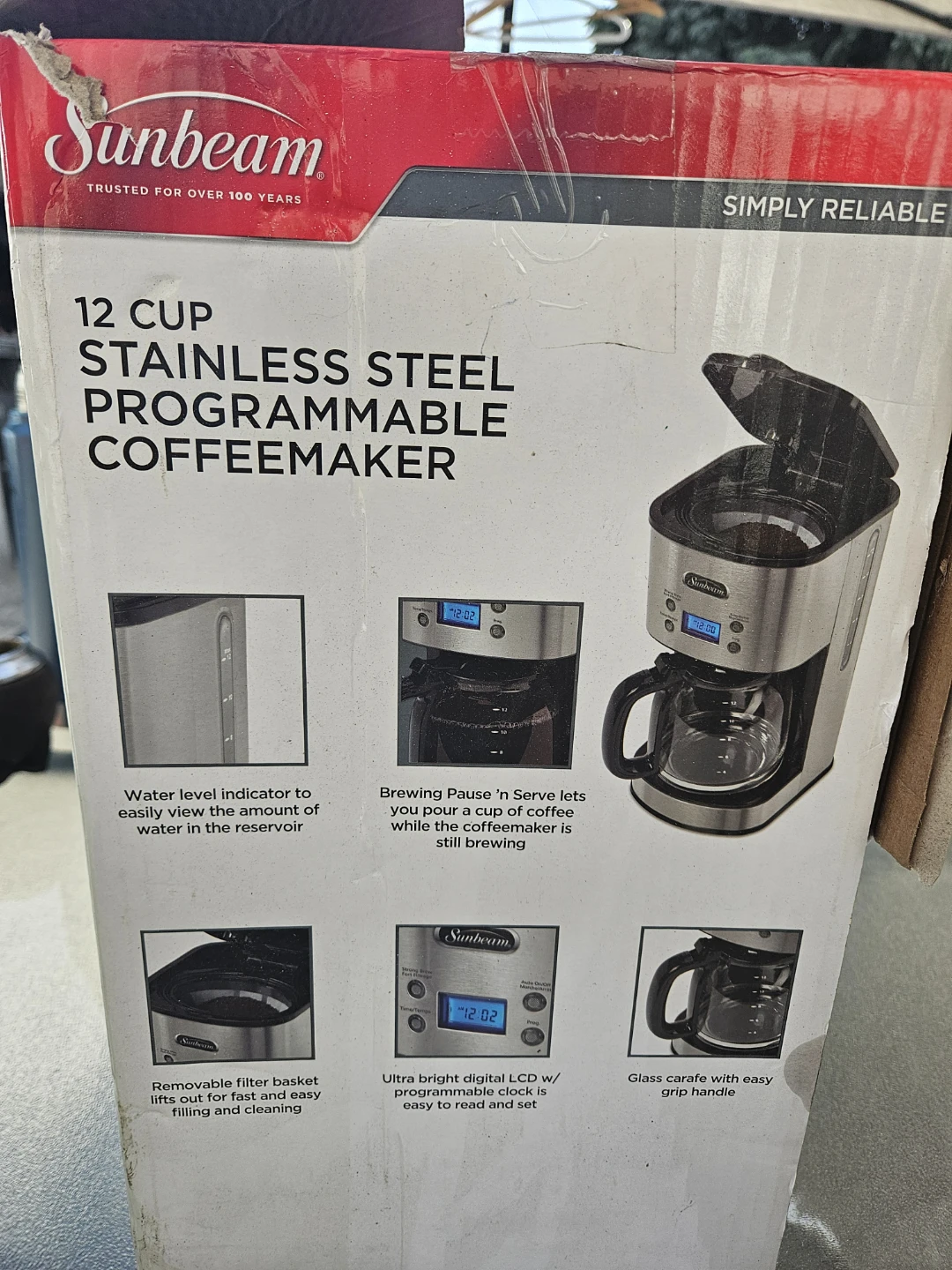 Sunbeam 12 Cup Stainless Steel Programmable Coffeemaker - photo 3