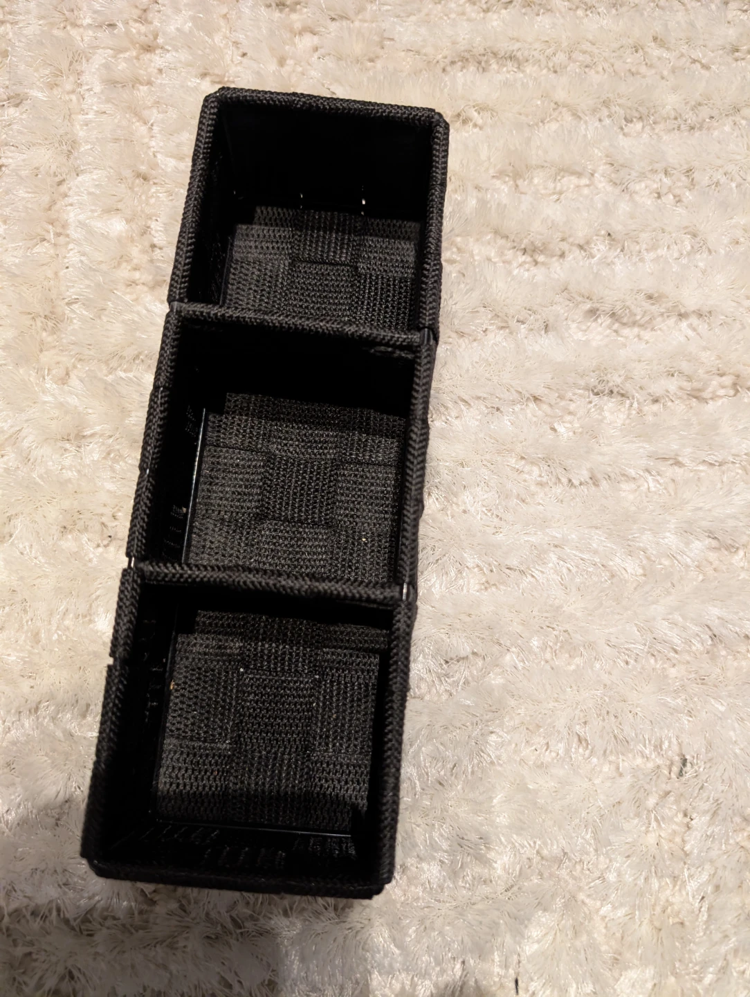 Black 3-Compartment Organizer Basket