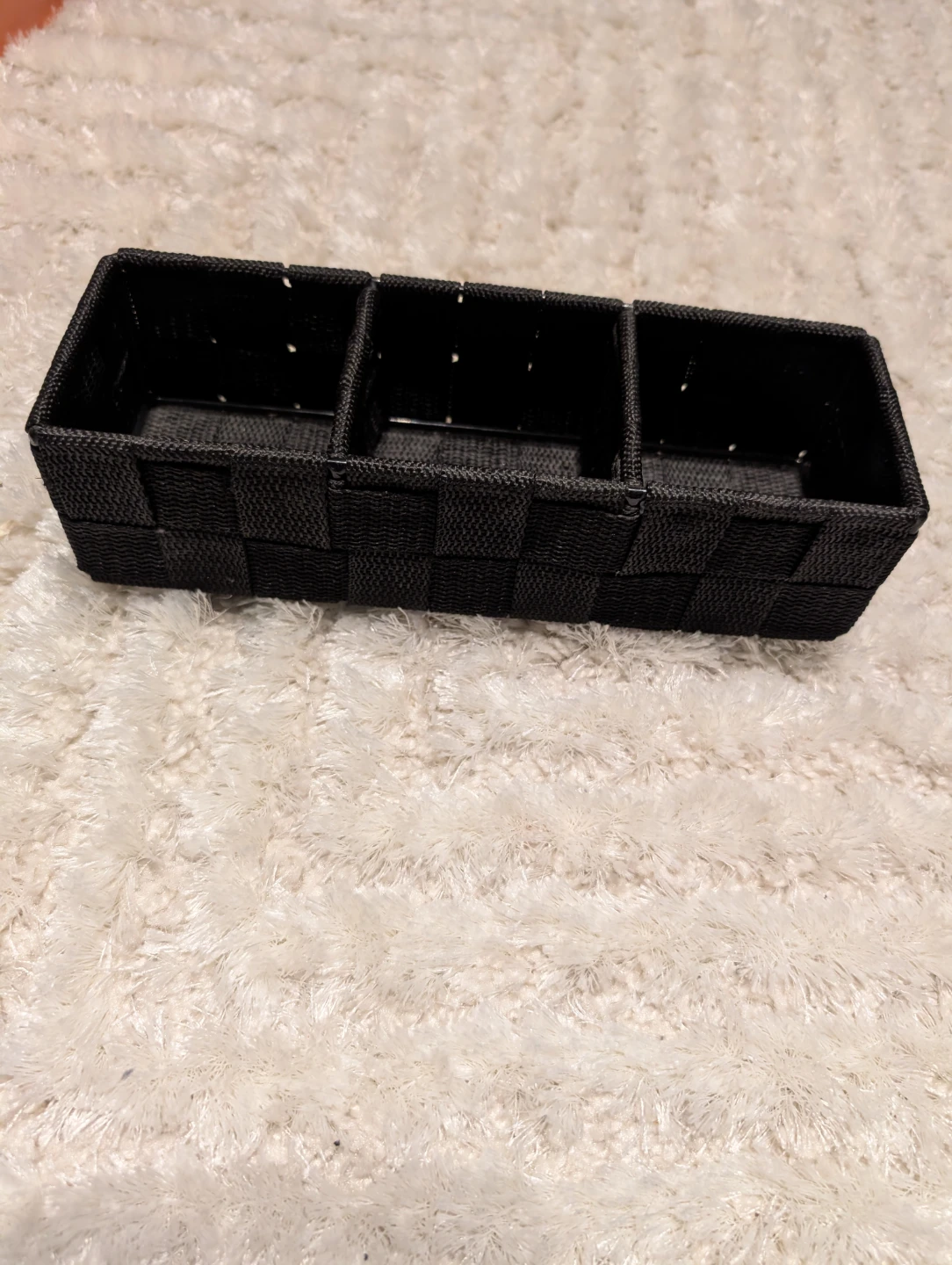 Black 3-Compartment Organizer Basket - photo 2