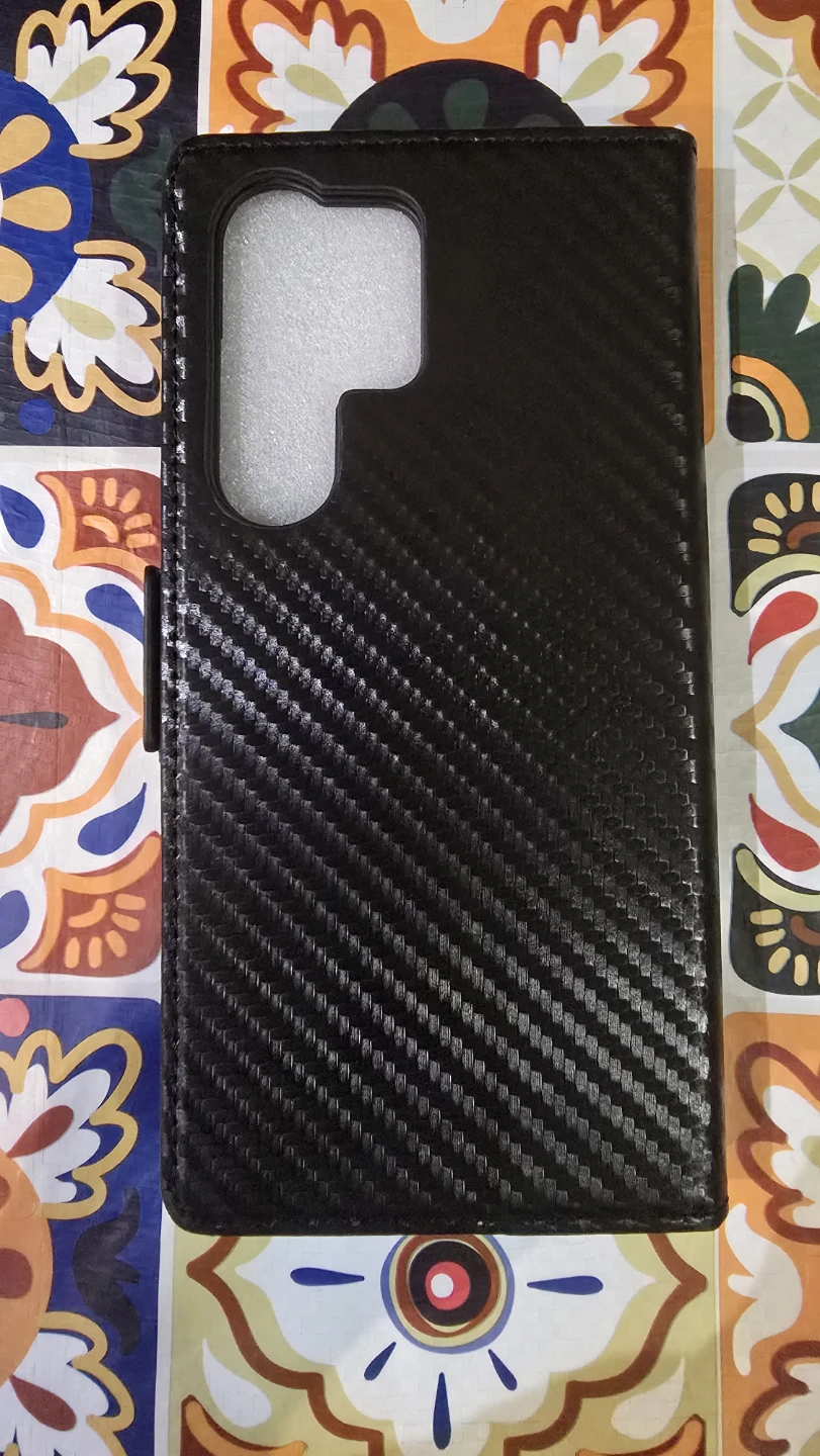SAMSUNG S24 ULTRA Black Carbon Fibre Phone Case with Red Stripe - photo 4