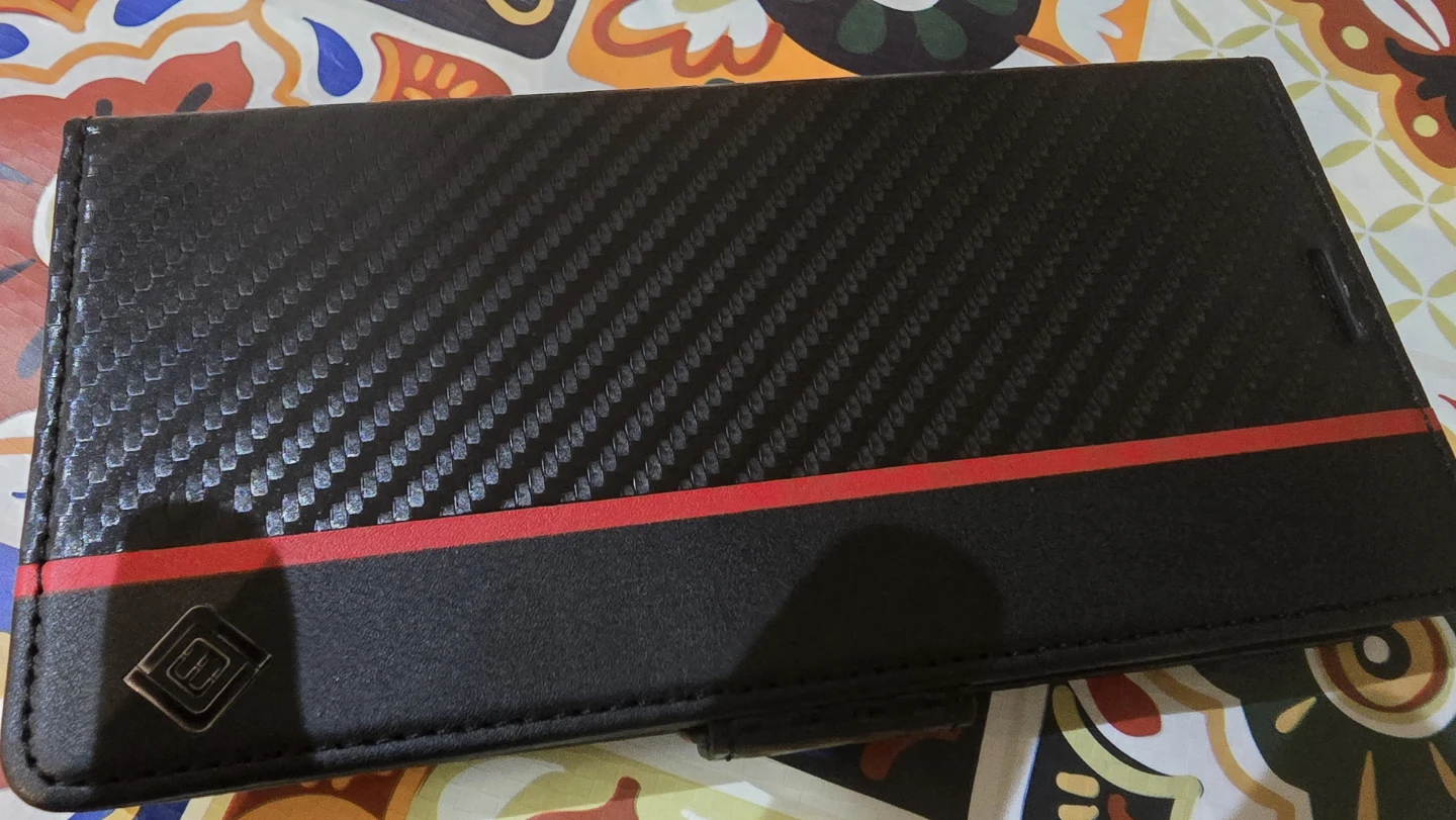 SAMSUNG S24 ULTRA Black Carbon Fibre Phone Case with Red Stripe - photo 5