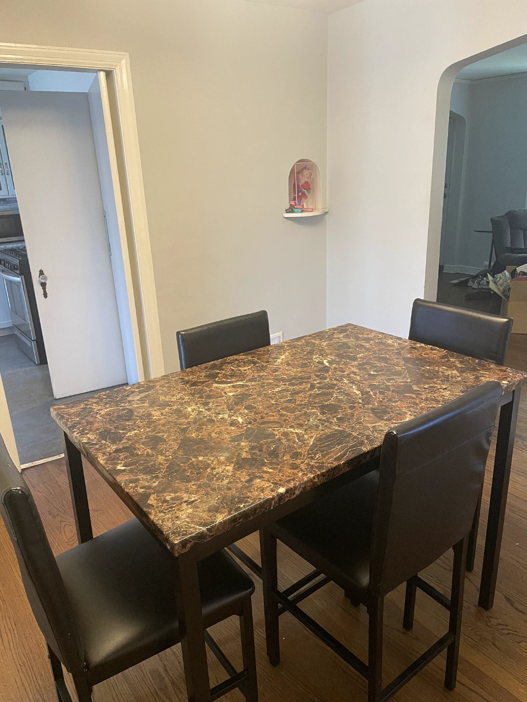 Counter Height Dining Set with Marble Top - photo 3