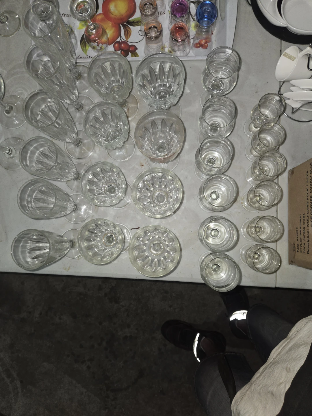 Set of 6 Vintage Cut Crystal Wine Glasses - photo 2