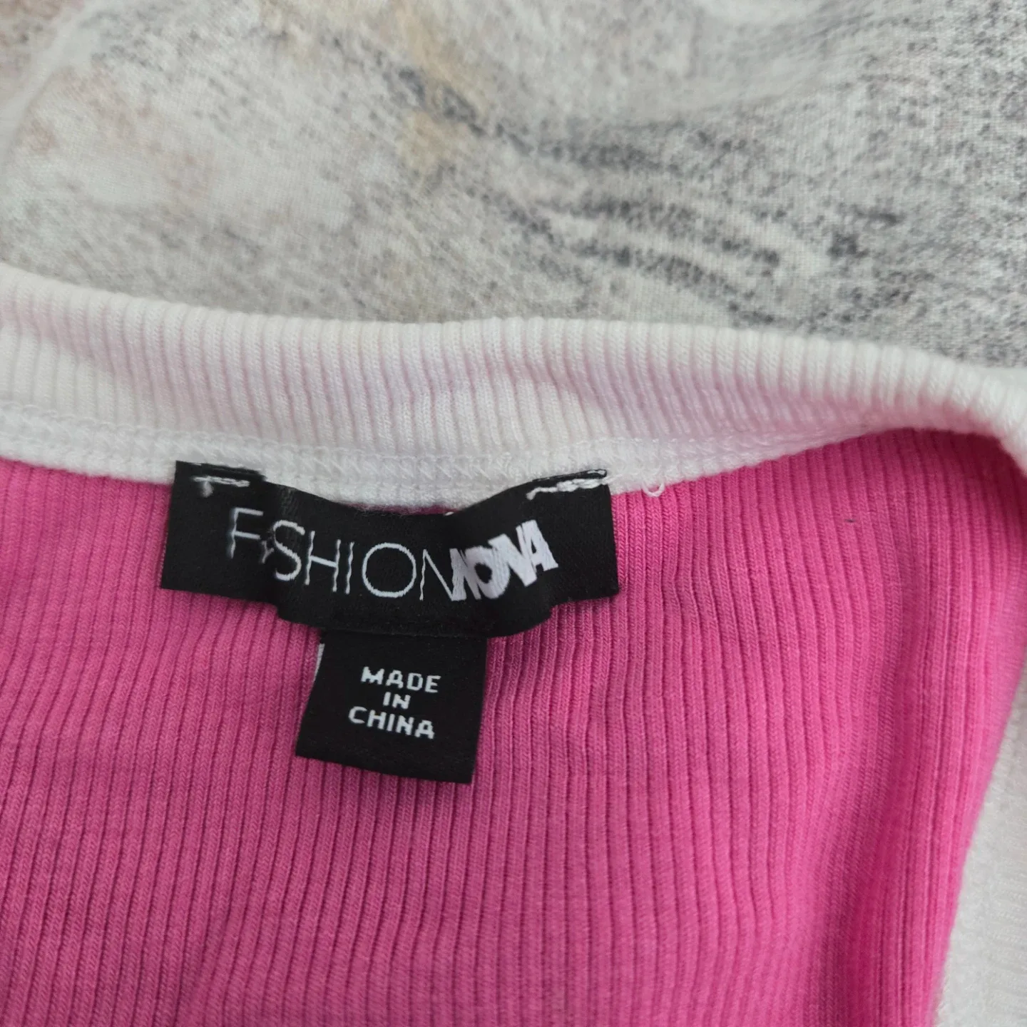 Fashion Nova Pink Ribbed Tank Top "dump him" - photo 4
