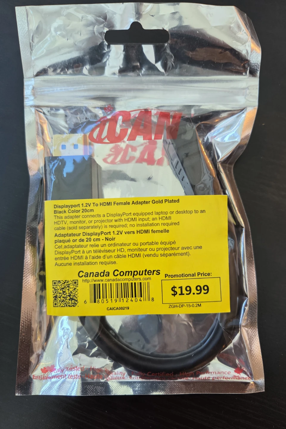 Canada Computers DisplayPort to HDMI Adapter Cable - photo 3