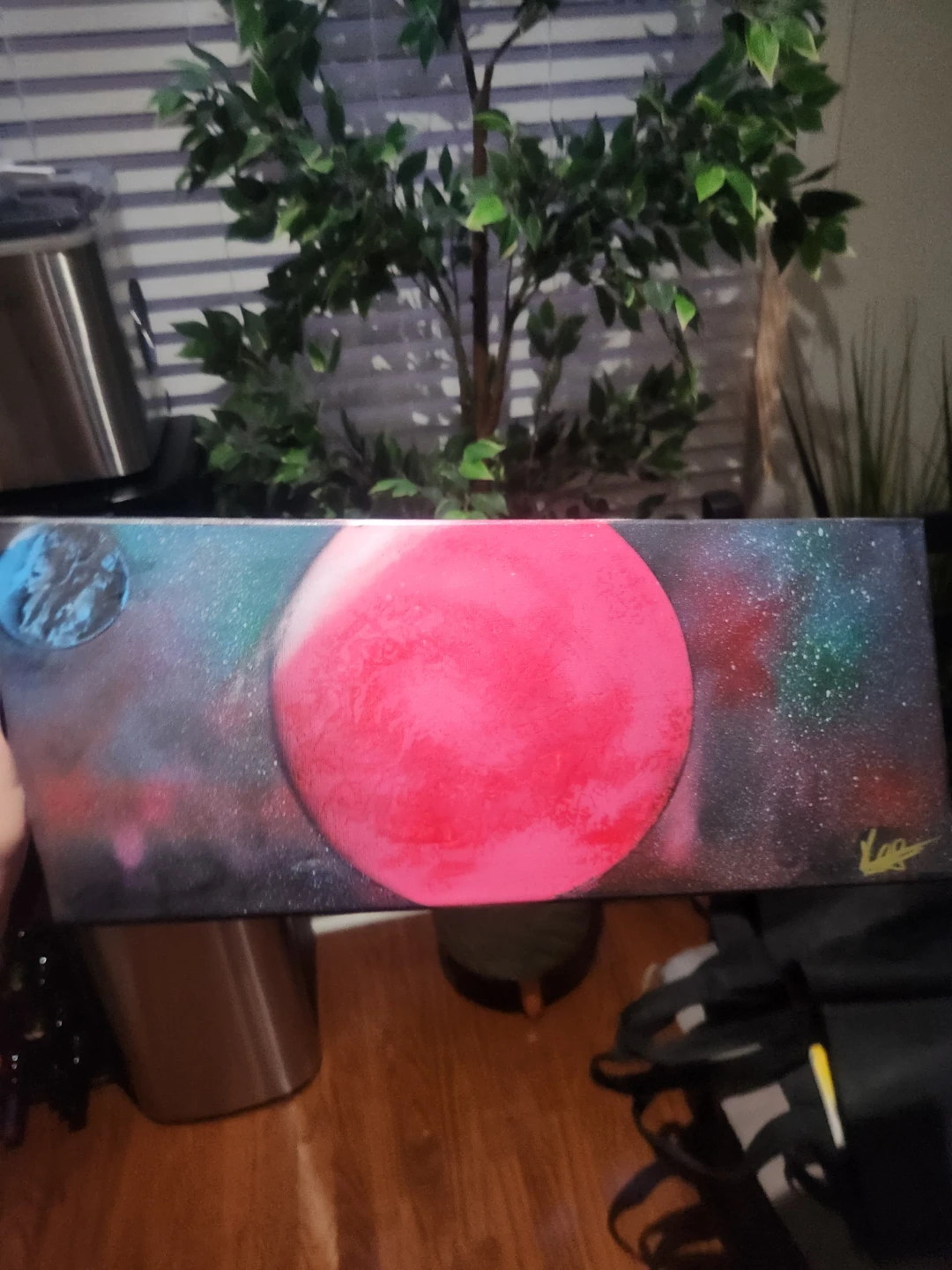 Spray paint art all done at home - photo 4